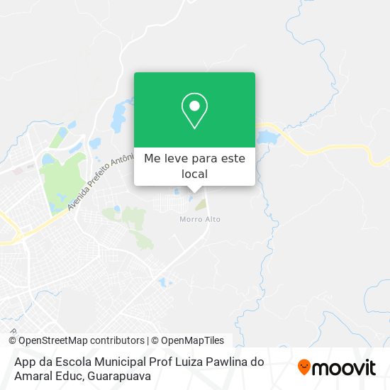 App da Escola Municipal Prof Luiza Pawlina do Amaral Educ mapa