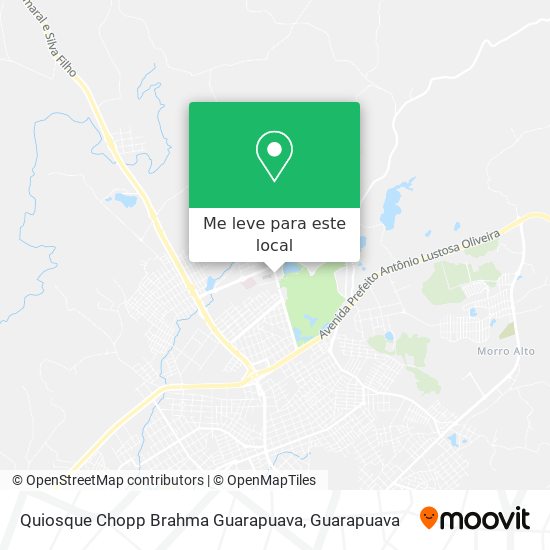 Quiosque Chopp Brahma Guarapuava mapa