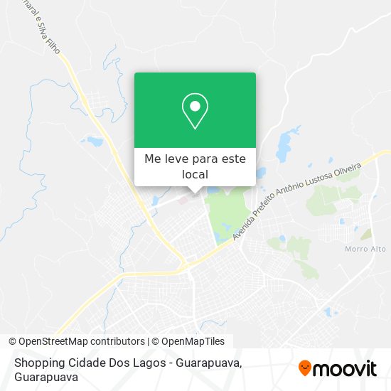 Shopping Cidade Dos Lagos - Guarapuava mapa