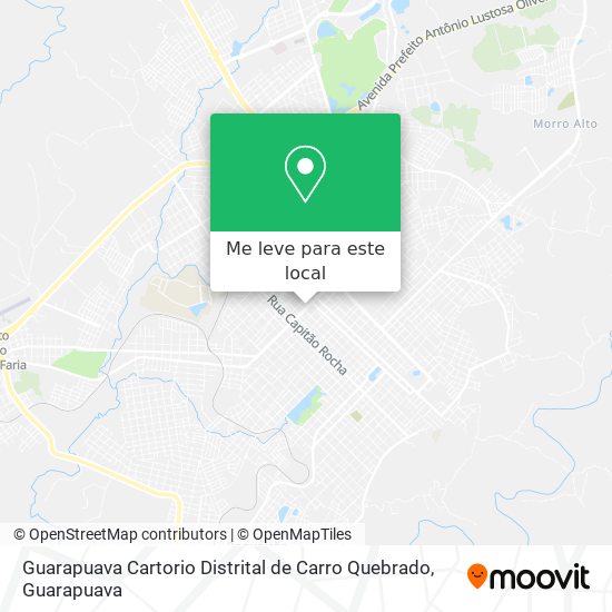 Guarapuava Cartorio Distrital de Carro Quebrado mapa