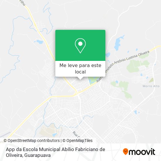 App da Escola Municipal Abílio Fabriciano de Oliveira mapa