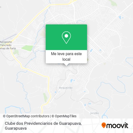 Clube dos Previdenciarios de Guarapuava mapa