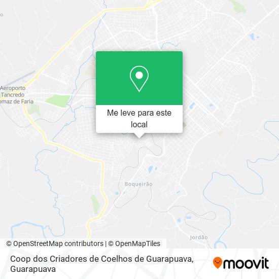 Coop dos Criadores de Coelhos de Guarapuava mapa