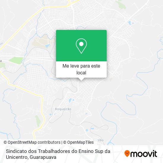 Sindicato dos Trabalhadores do Ensino Sup da Unicentro mapa