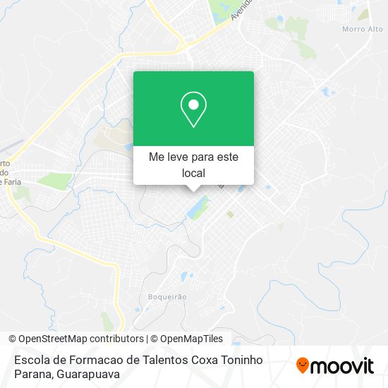 Escola de Formacao de Talentos Coxa Toninho Parana mapa