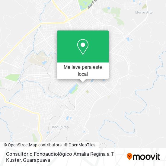 Consultório Fonoaudiológico Amalia Regina a T Kuster mapa