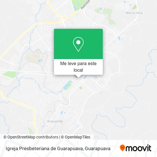 Igreja Presbeteriana de Guarapuava mapa