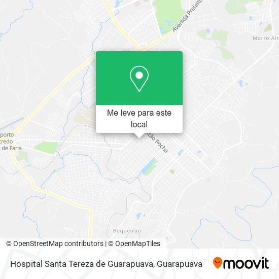 Hospital Santa Tereza de Guarapuava mapa