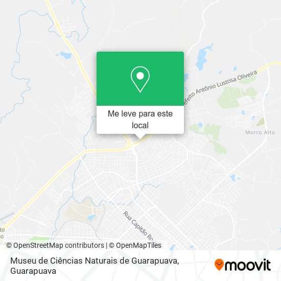 Museu de Ciências Naturais de Guarapuava mapa