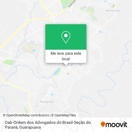 Oab-Ordem dos Advogados do Brasil-Seção do Paraná mapa