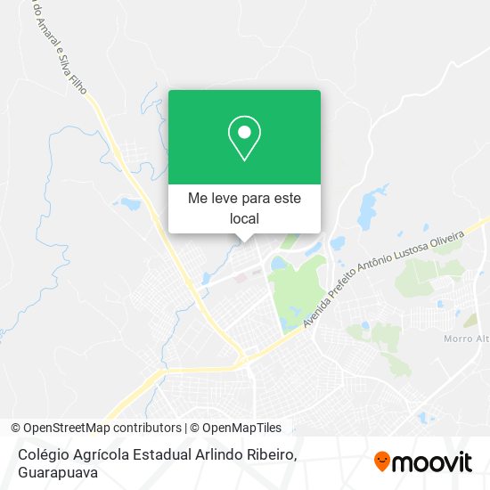 Colégio Agrícola Estadual Arlindo Ribeiro mapa