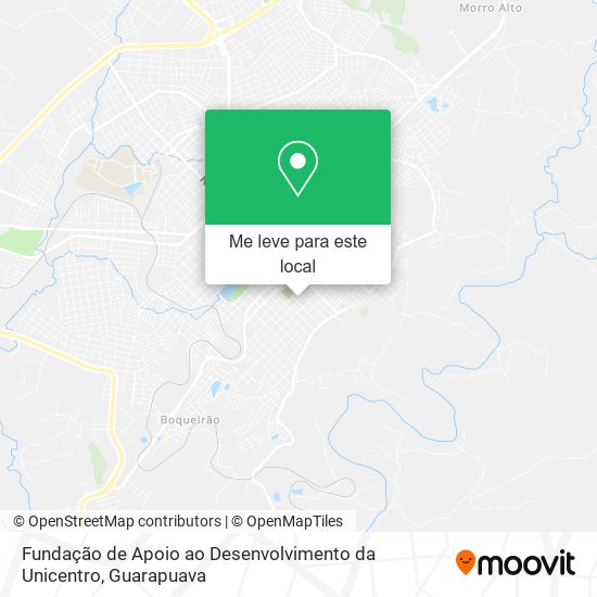 Fundação de Apoio ao Desenvolvimento da Unicentro mapa