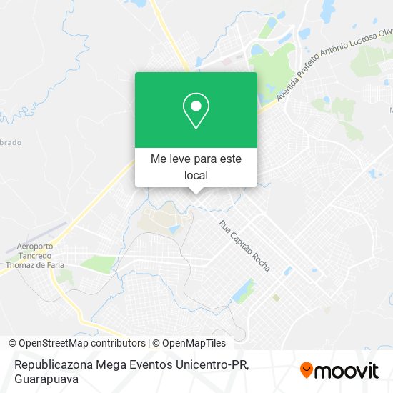Republicazona Mega Eventos Unicentro-PR mapa