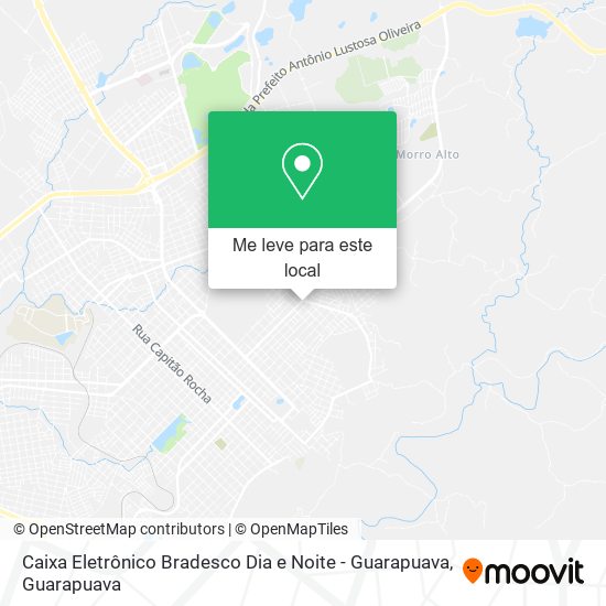 Caixa Eletrônico Bradesco Dia e Noite - Guarapuava mapa