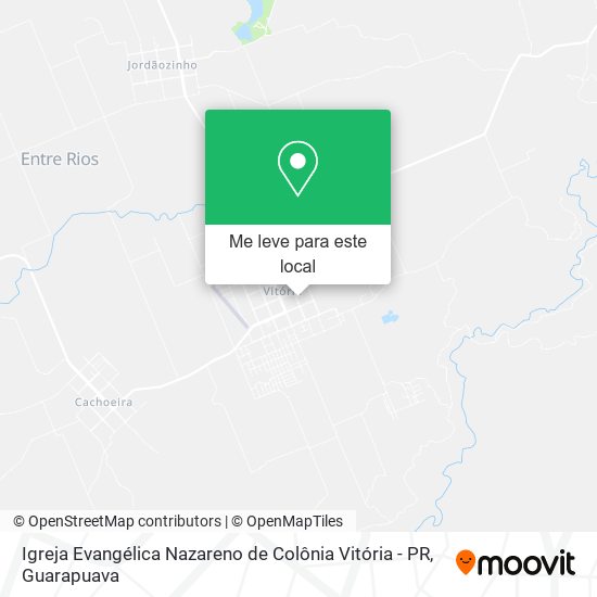 Igreja Evangélica Nazareno de Colônia Vitória - PR mapa