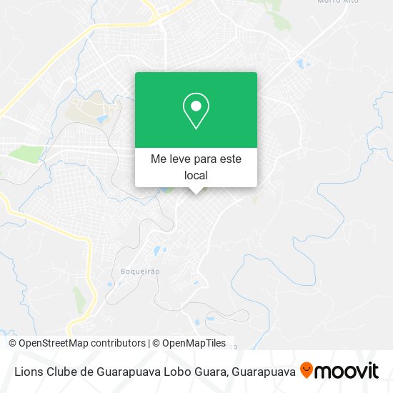 Lions Clube de Guarapuava Lobo Guara mapa