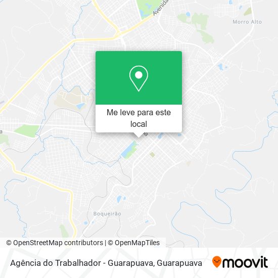 Agência do Trabalhador - Guarapuava mapa