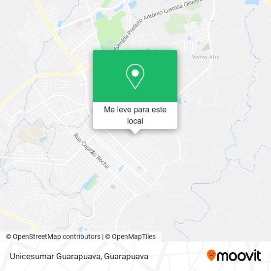 Unicesumar Guarapuava mapa