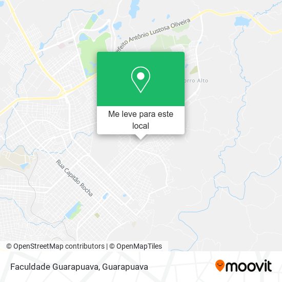 Faculdade Guarapuava mapa