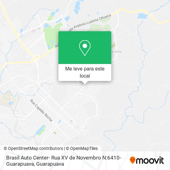 Brasil Auto Center- Rua XV de Novembro N:6410- Guarapuava mapa
