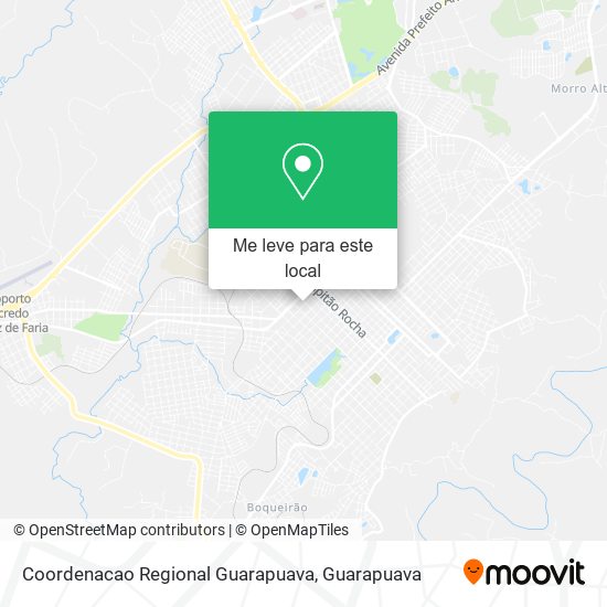 Coordenacao Regional Guarapuava mapa