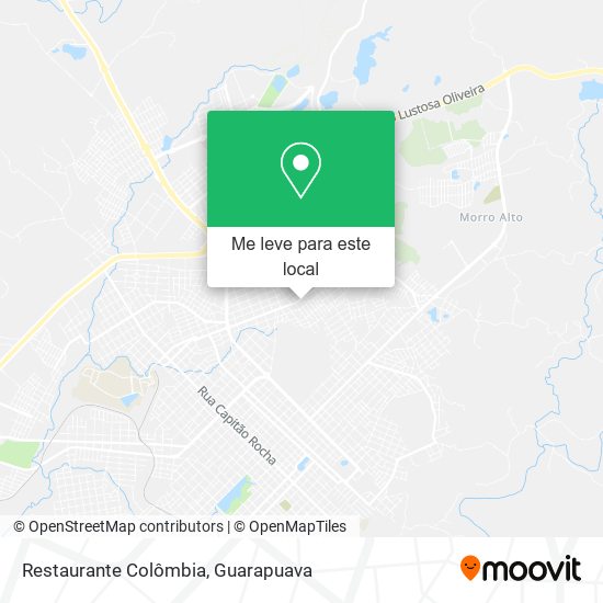 Restaurante Colômbia mapa