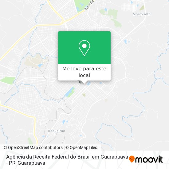 Agência da Receita Federal do Brasil em Guarapuava - PR mapa