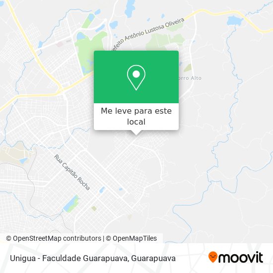 Unigua - Faculdade Guarapuava mapa
