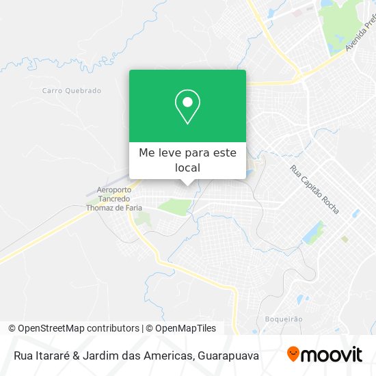 Rua Itararé & Jardim das Americas mapa