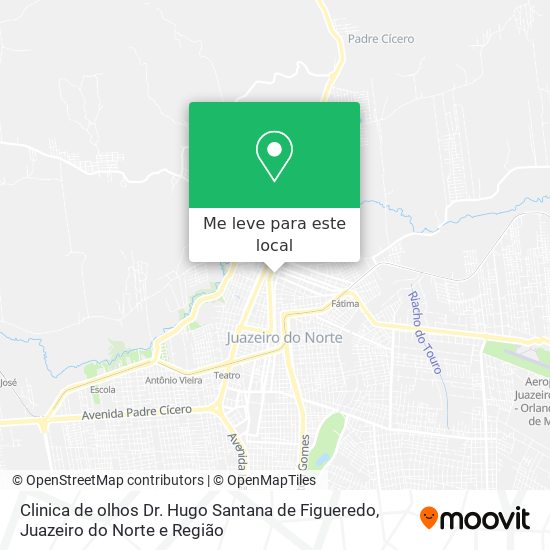 Clinica de olhos Dr. Hugo Santana de Figueredo mapa