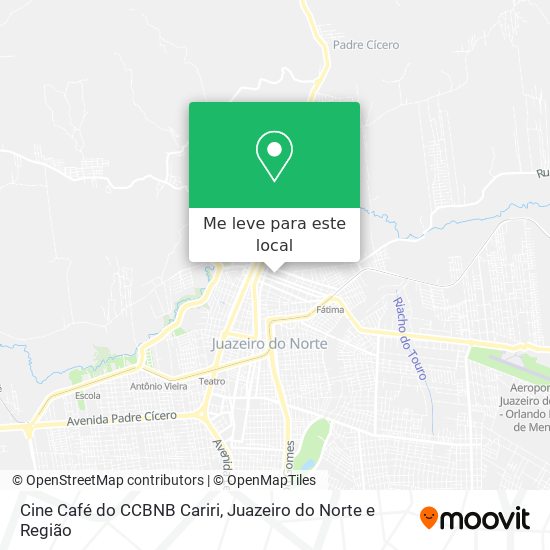 Cine Café do CCBNB Cariri mapa