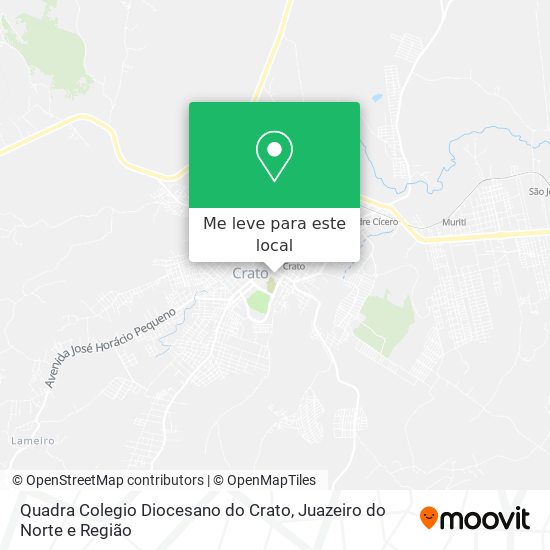 Quadra Colegio Diocesano do Crato mapa