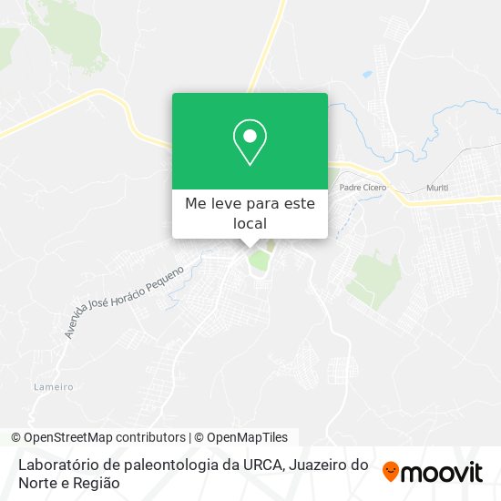 Laboratório de paleontologia da URCA mapa