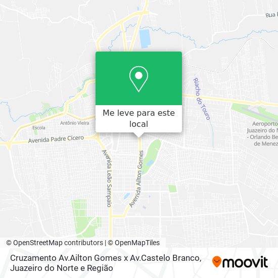 Cruzamento Av.Ailton Gomes x Av.Castelo Branco mapa