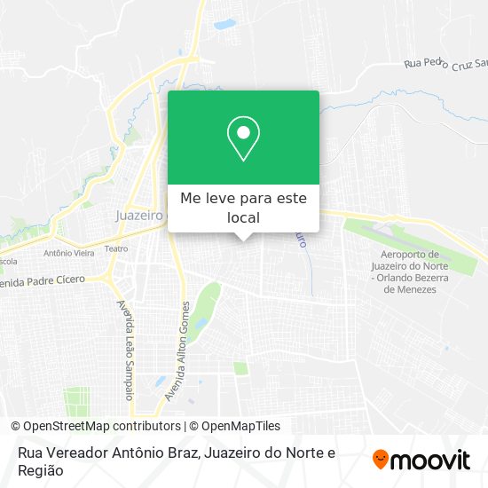 Rua Vereador Antônio Braz mapa