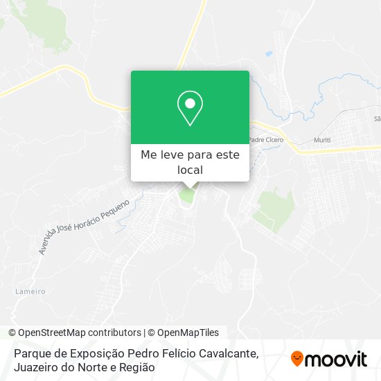 Parque de Exposição Pedro Felício Cavalcante mapa
