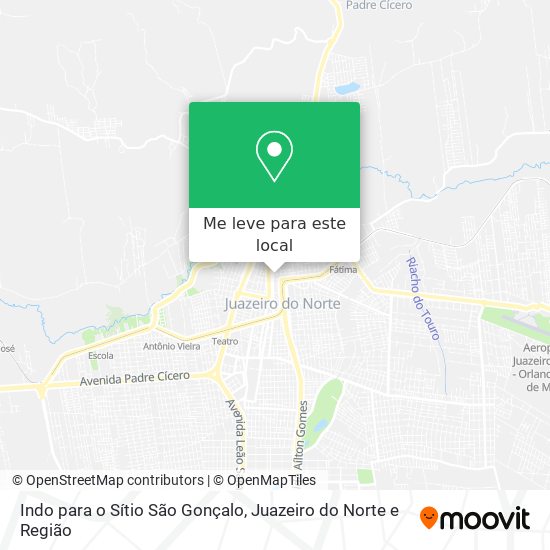 Indo para o Sítio São Gonçalo mapa