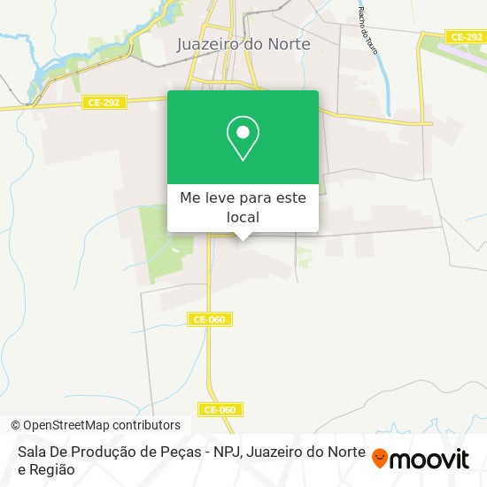 Sala De Produção de Peças - NPJ mapa