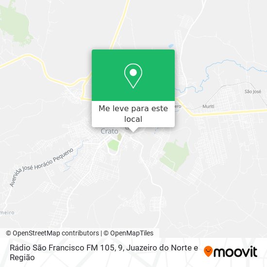 Rádio São Francisco FM 105, 9 mapa