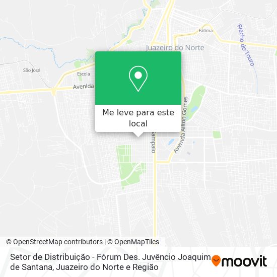 Setor de Distribuição - Fórum Des. Juvêncio Joaquim de Santana mapa
