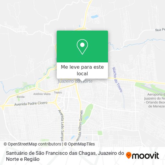 Santuário de São Francisco das Chagas mapa