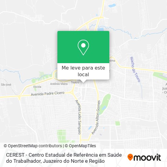 CEREST - Centro Estadual de Referência em Saúde do Trabalhador mapa