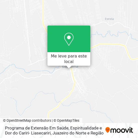 Programa de Extensão Em Saúde, Espiritualidade e Dor do Cariri- Liasecariri mapa