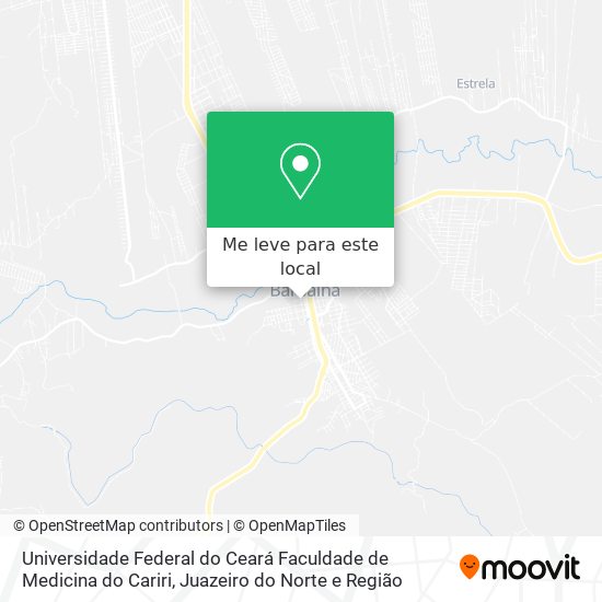 Universidade Federal do Ceará Faculdade de Medicina do Cariri mapa