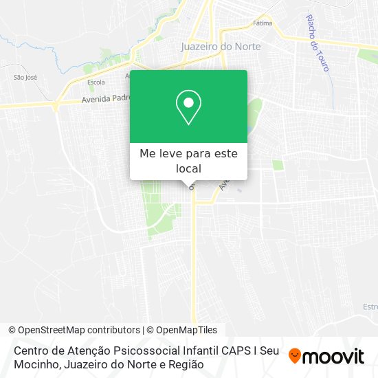 Centro de Atenção Psicossocial Infantil CAPS I Seu Mocinho mapa