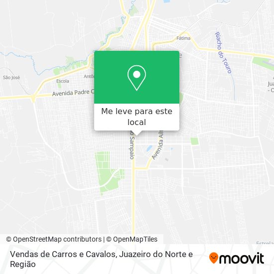 Vendas de Carros e Cavalos mapa