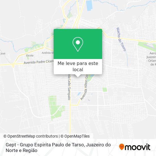 Gept - Grupo Espirita Paulo de Tarso mapa