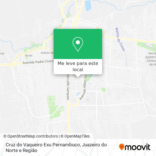 Cruz do Vaqueiro Exu Pernambuco mapa