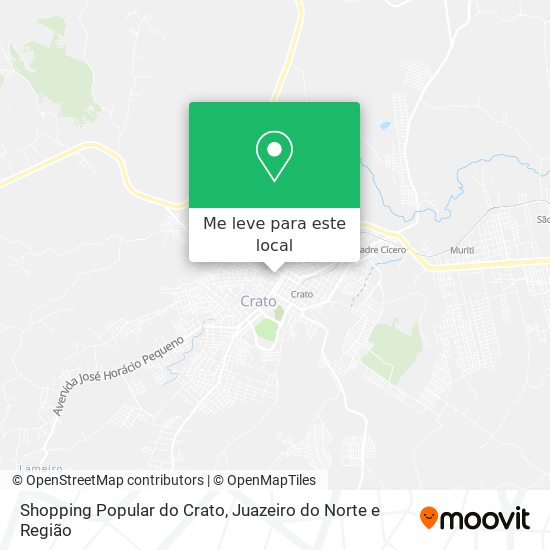 Shopping Popular do Crato mapa