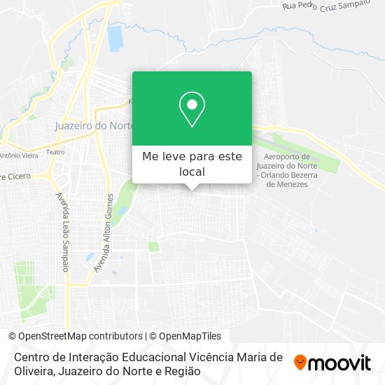 Centro de Interação Educacional Vicência Maria de Oliveira mapa